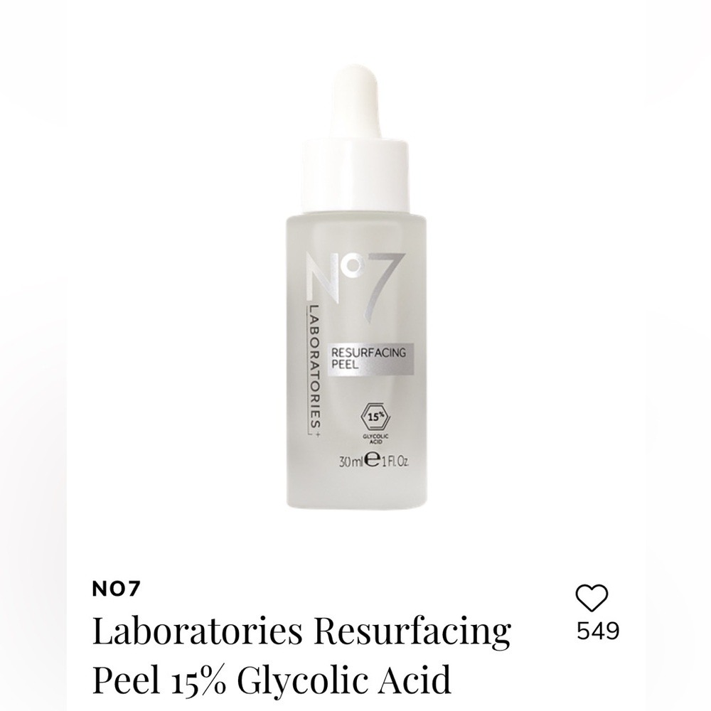 NO7 Laboratories Resurfacing Peel 15% Glycolic Acid